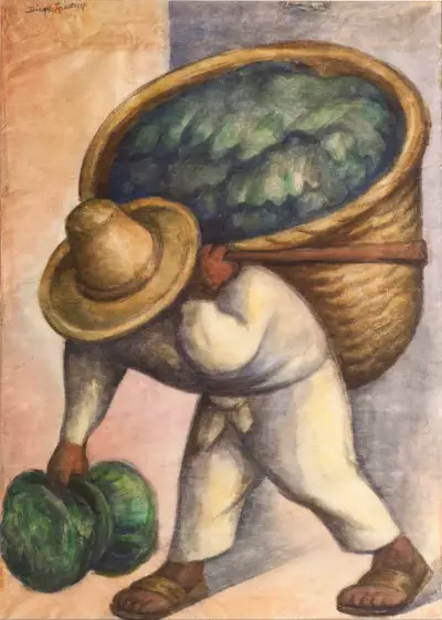 Cabbage Seller Diego Rivera